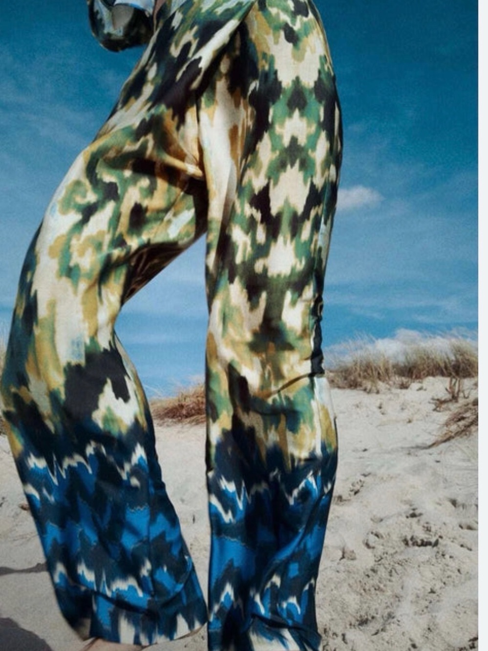 Zara Women's Multicolor Wide-Leg Palazzo Pants